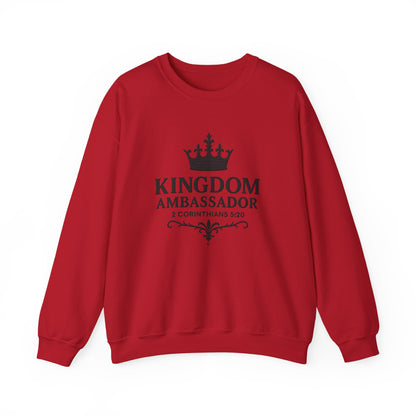 Kingdom Ambassador Sweatshirt (Black Lettering), Unisex Crewneck, Biblical Inspiration, Faith Apparel, Gift for Believers, Church Events