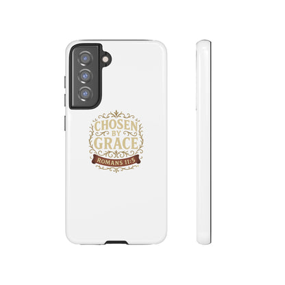 Chosen by Grace (Color), Rugged Phone Case, Inspirational Mobile Cover, Gift for Faith Lovers, Faith-Based Protector