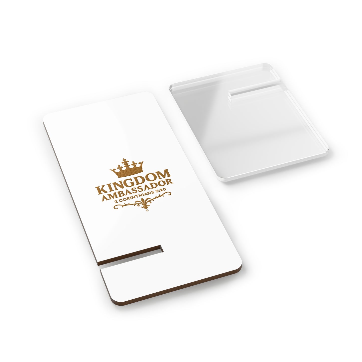 Kingdom Ambassador (Gold Lettering)  Smartphone Display Stand, Desk Organizer, Gift for Students, Office Decor, Home Office Accessory