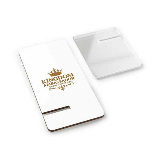 Kingdom Ambassador (Gold Lettering)  Smartphone Display Stand, Desk Organizer, Gift for Students, Office Decor, Home Office Accessory