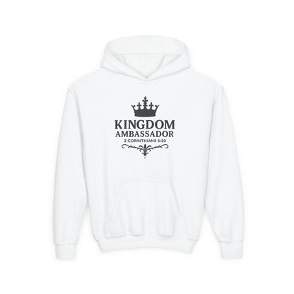 Kingdom Ambassador Youth Hoodie, Inspirational Sweatshirt for Kids, Bible Verse Apparel, Perfect Gift for Young Believers, Comfortable [...] - Cross Apparel USA