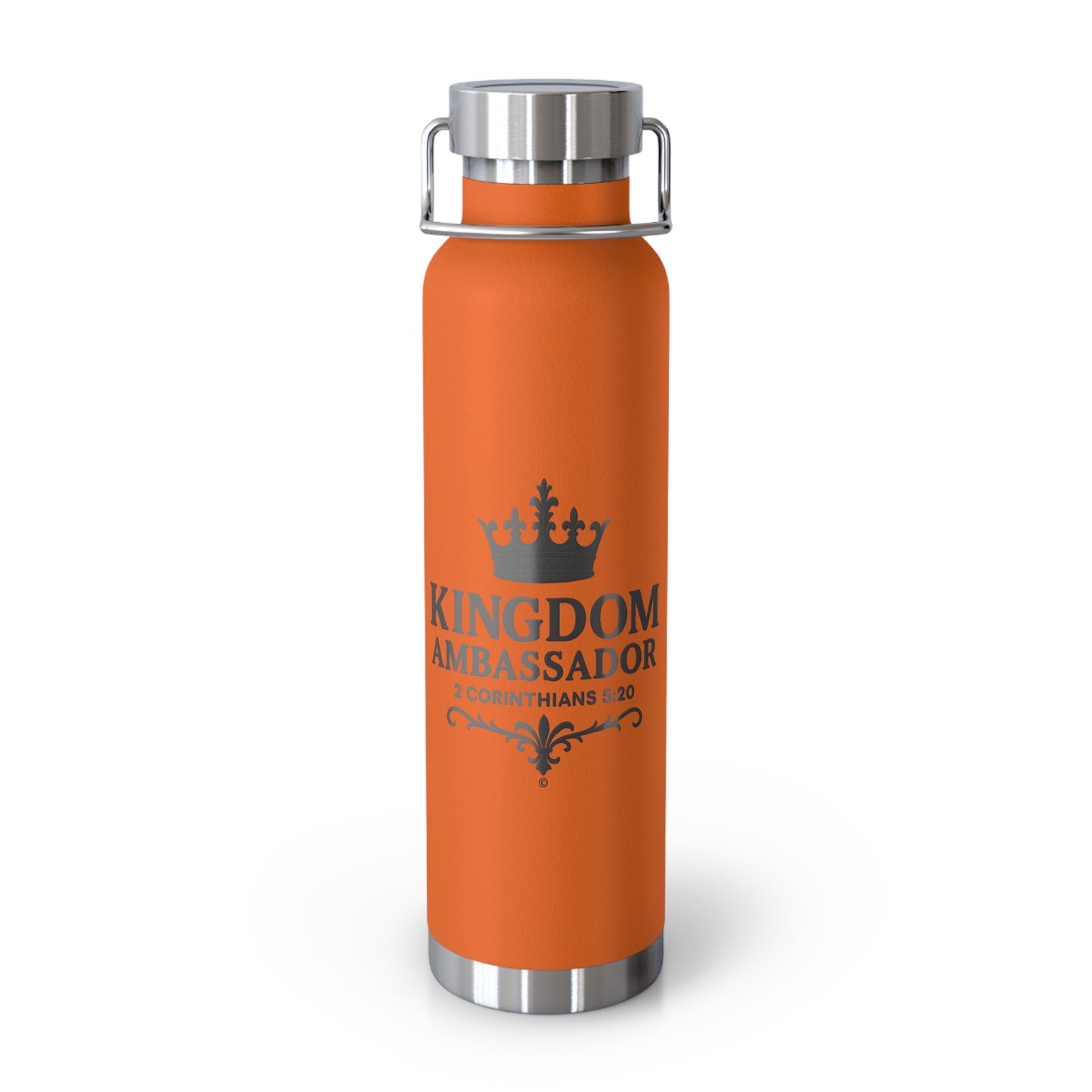 Kingdom Ambassador (Black Lettering) Insulated Water Bottle, Large 22 oz
