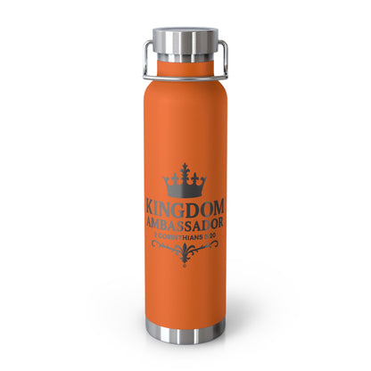 Kingdom Ambassador (Black Lettering) Insulated Water Bottle, Large 22 oz