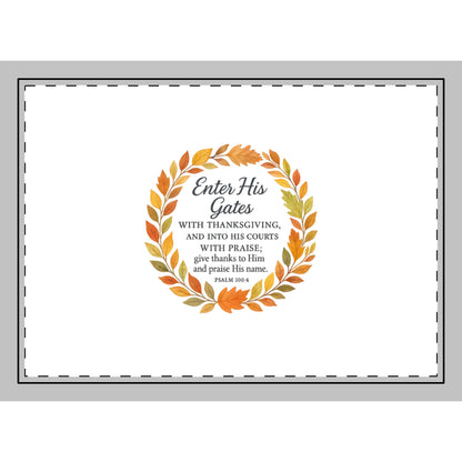 Enter His Gates with Thanksgiving, Faith-Inspired Rug, Inspirational Home Accessory