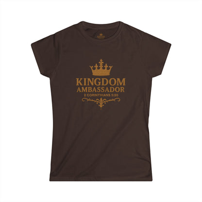 Kingdom Ambassador Women’s Tee – Christian Faith Shirt (2 Corinthians 5:20)