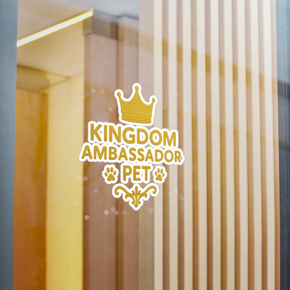 Kingdom Ambassador Pet (Gold Lettering) Kiss-Cut Vinyl Decals