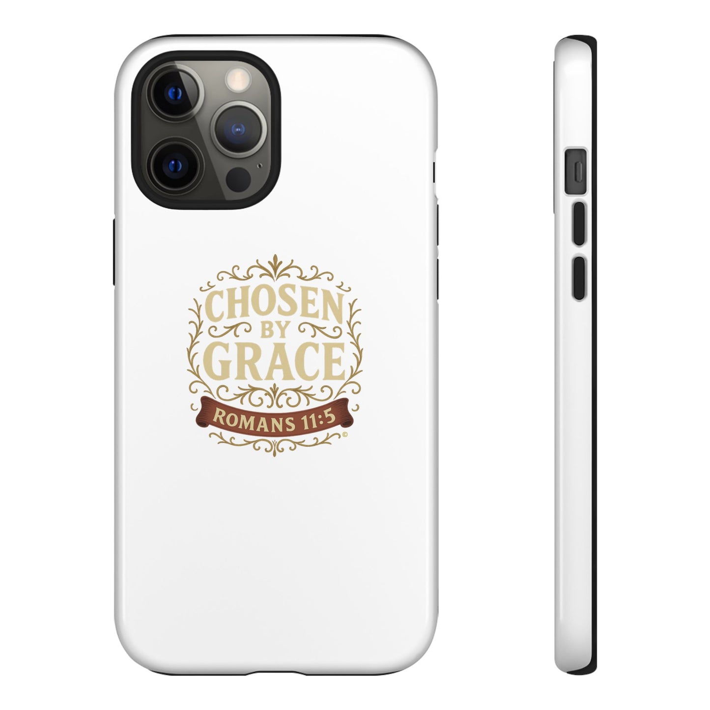 Chosen by Grace (Color), Rugged Phone Case, Inspirational Mobile Cover, Gift for Faith Lovers, Faith-Based Protector