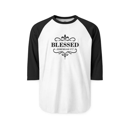Blessed Raglan Shirt 3/4-Sleeve Baseball Shirt Clothing Apparel