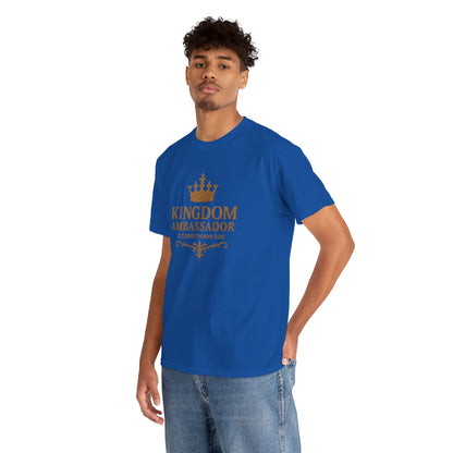 Kingdom Ambassador (Gold Lettering) Apparel Clothing Tee T-shirt Unisex Heavy Cotton Shirt