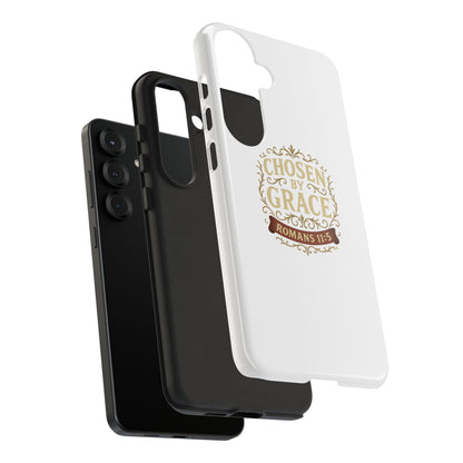 Chosen by Grace (Color), Rugged Phone Case, Inspirational Mobile Cover, Gift for Faith Lovers, Faith-Based Protector