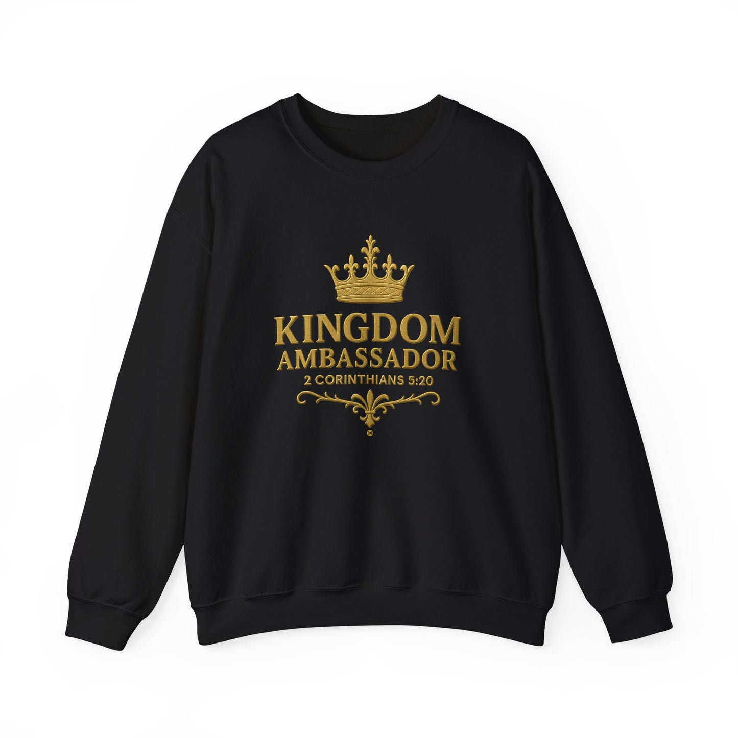 Kingdom Ambassador Crewneck Sweatshirt - Faith-Based Fashion, Christian Gift, Bible Verse, Inspirational Apparel, Cozy Church Wear