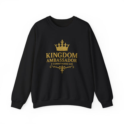 Kingdom Ambassador Crewneck Sweatshirt - Faith-Based Fashion, Christian Gift, Bible Verse, Inspirational Apparel, Cozy Church Wear