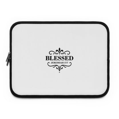 Blessed Laptop Sleeve - Inspirational Tech Accessory, Christian Gift, Stylish Protection for Devices, Faith-Based Protector - Cross Apparel USA