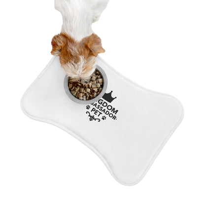 Kingdom Ambassador Pet (Black Lettering) Feeding Mat, Inspiration Gift for Pet Lovers, Faith-based Pet Mat