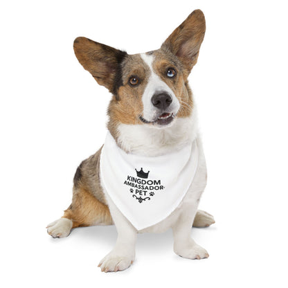 Kingdom Ambassador Pet (Black Lettering) Clip-on Bandana Collar