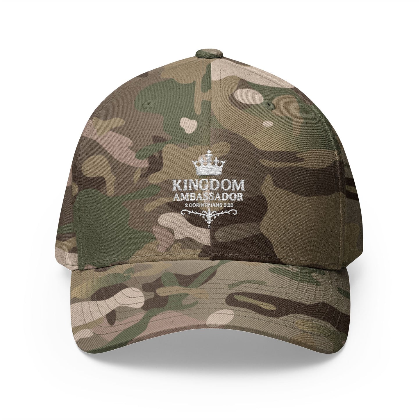 Kingdom Ambassador (White Lettering) Embroidered Cap - Stylish Flex Fit Closed-Back Hat, Perfect for Events, Gifts, and Celebrations