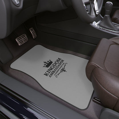 Kingdom Ambassador (Black Lettering on Grey) Car Floor Mat, 1 piece