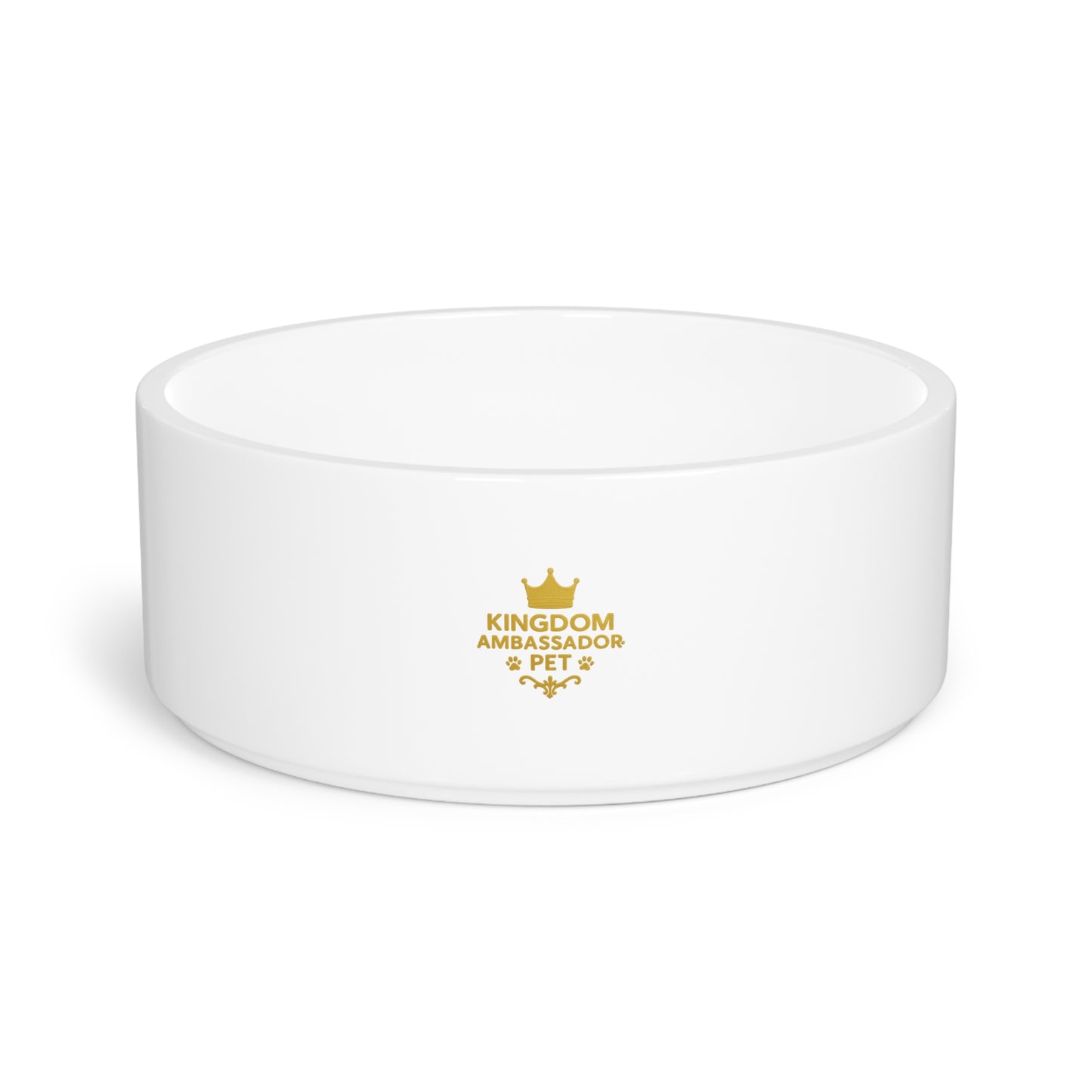 Kingdom Ambassador Pet (Gold Lettering) Stylish Pet Bowl for Pampered Pets, Dishwasher Safe Pet Dish, Pet Gift for Animal Enthusiasts