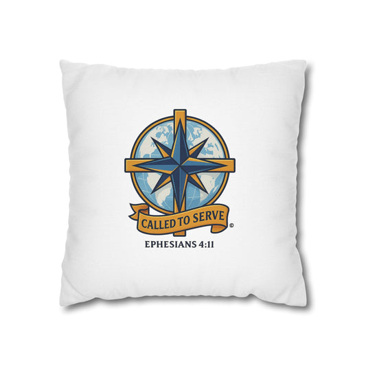 Called to Serve (Full Color) Square Pillow Cover | Inspirational Home Decor | Gifts for Faith (Pillow not included)