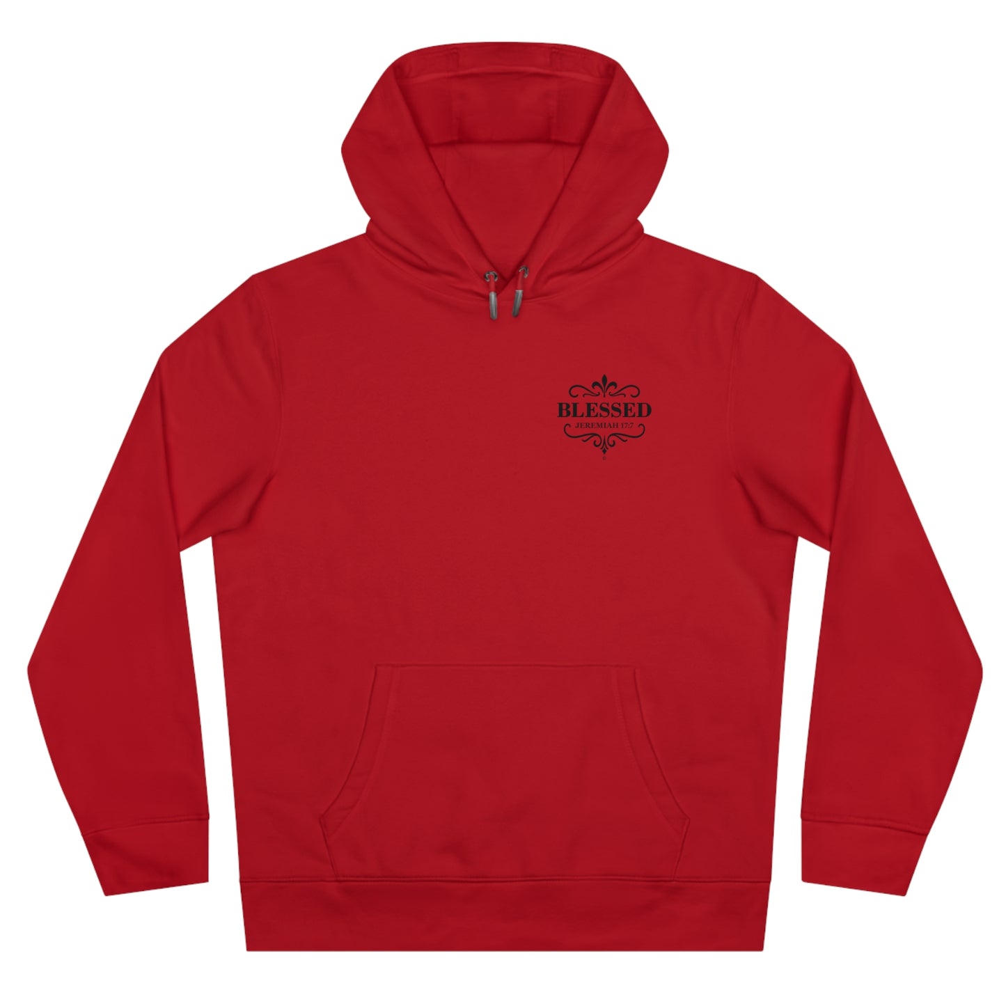 Blessed (Small Design on front plus Large Design on back) Hooded Sweatshirt, Faith-Based Hooded Sweatshirt, Inspirational Apparel, Unique Gift for Believers