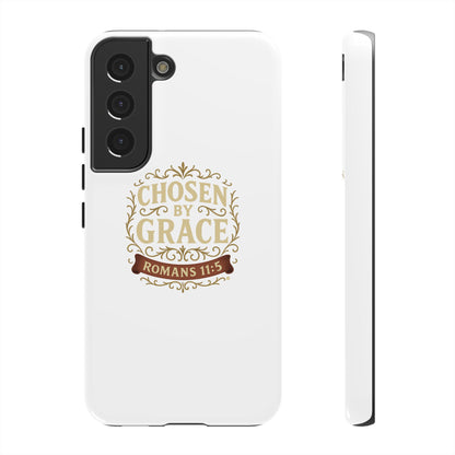 Chosen by Grace (Color), Rugged Phone Case, Inspirational Mobile Cover, Gift for Faith Lovers, Faith-Based Protector