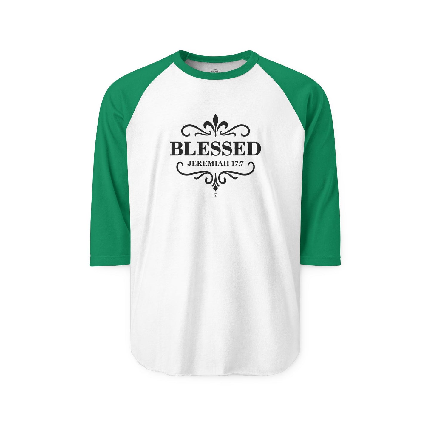 Blessed Raglan Shirt 3/4-Sleeve Baseball Shirt Clothing Apparel
