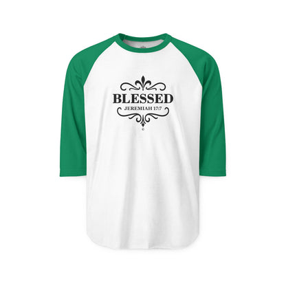 Blessed Raglan Shirt 3/4-Sleeve Baseball Shirt Clothing Apparel