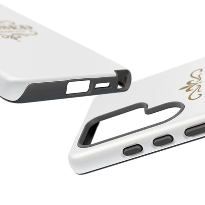 Blessed (Gold Lettering), Rugged Phone Case, Inspirational Mobile Cover, Gift for Faith Lovers, Faith-Based Protector