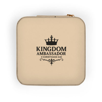 Kingdom Ambassador Elegant Jewelry Travel Case for Minimalist Adventurers, Portable Accessory Organizer, Perfect for Travel, Gifts, Special Occasions