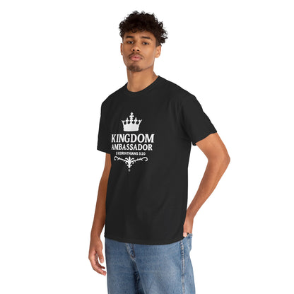 Kingdom Ambassador (White Lettering) Apparel Clothing Tee T-shirt Unisex Heavy Cotton Shirt