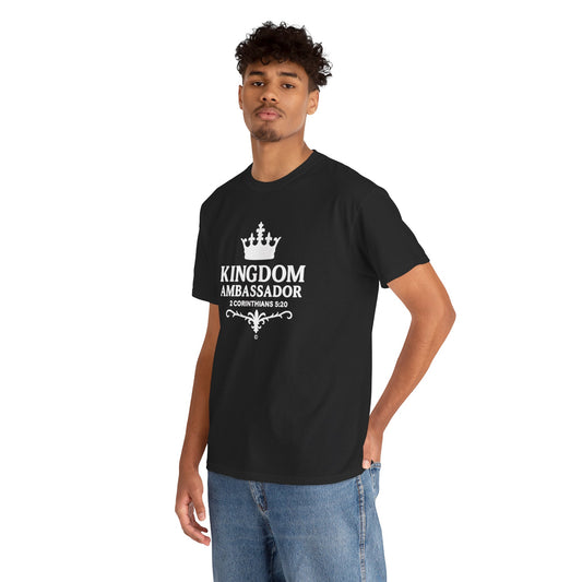 Kingdom Ambassador (White Lettering) Apparel Clothing Tee T-shirt Unisex Heavy Cotton Shirt