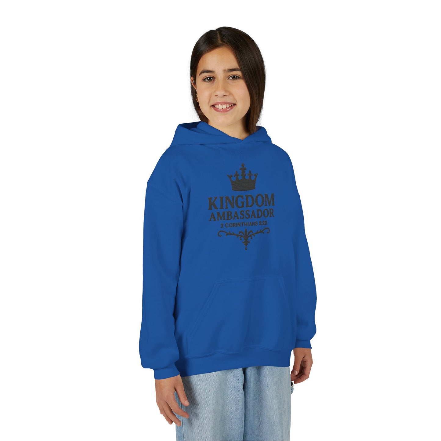 Kingdom Ambassador Youth Hoodie Hooded Sweatshirt Apparel Clothing for Kids, Perfect Gift for Young Believers