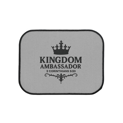 Kingdom Ambassador (Black Lettering on Grey) Car Floor Mat, 1 piece