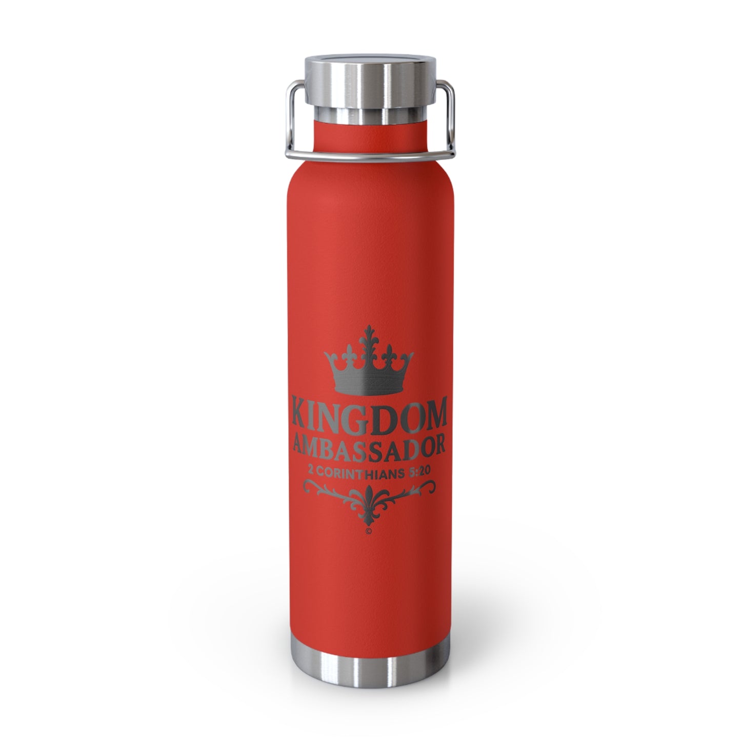 Kingdom Ambassador (Black Lettering) Insulated Water Bottle, Large 22 oz