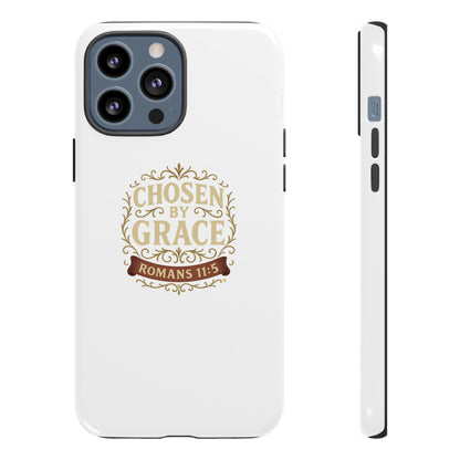 Chosen by Grace (Color), Rugged Phone Case, Inspirational Mobile Cover, Gift for Faith Lovers, Faith-Based Protector