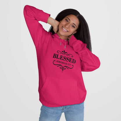 Blessed (Black Lettering Design on Front only) Hooded Sweatshirt