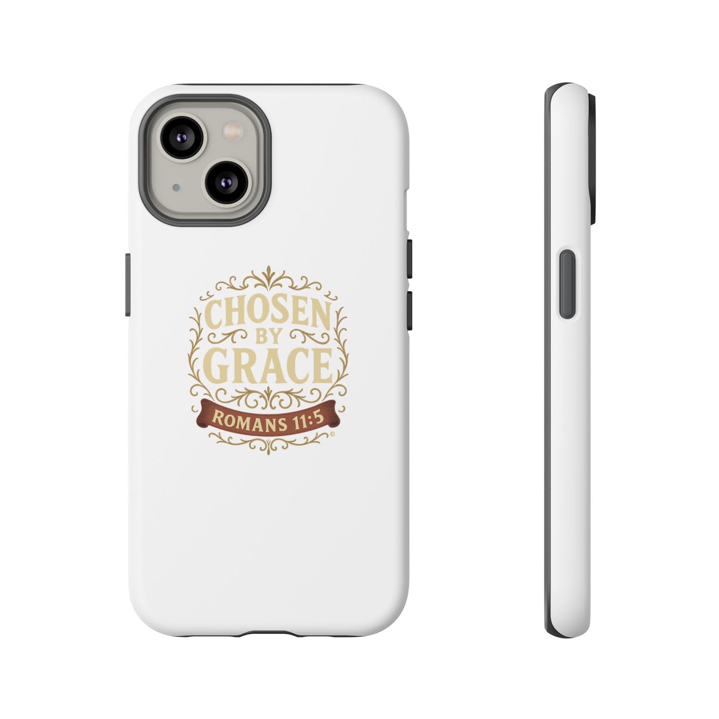 Chosen by Grace (Color), Rugged Phone Case, Inspirational Mobile Cover, Gift for Faith Lovers, Faith-Based Protector