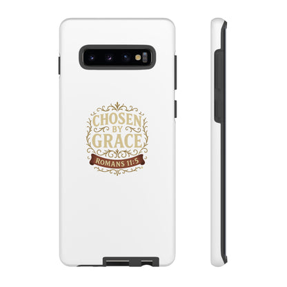 Chosen by Grace (Color), Rugged Phone Case, Inspirational Mobile Cover, Gift for Faith Lovers, Faith-Based Protector