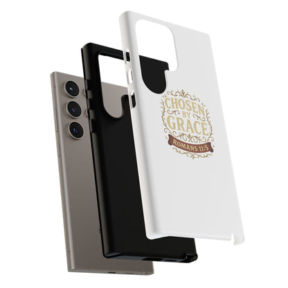 Chosen by Grace (Color), Rugged Phone Case, Inspirational Mobile Cover, Gift for Faith Lovers, Faith-Based Protector
