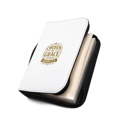 Chosen by Grace (Gold Lettering) Inspirational Bible Cover, Gift for Believers, Faith-Based Book Cover - Cross Apparel USA