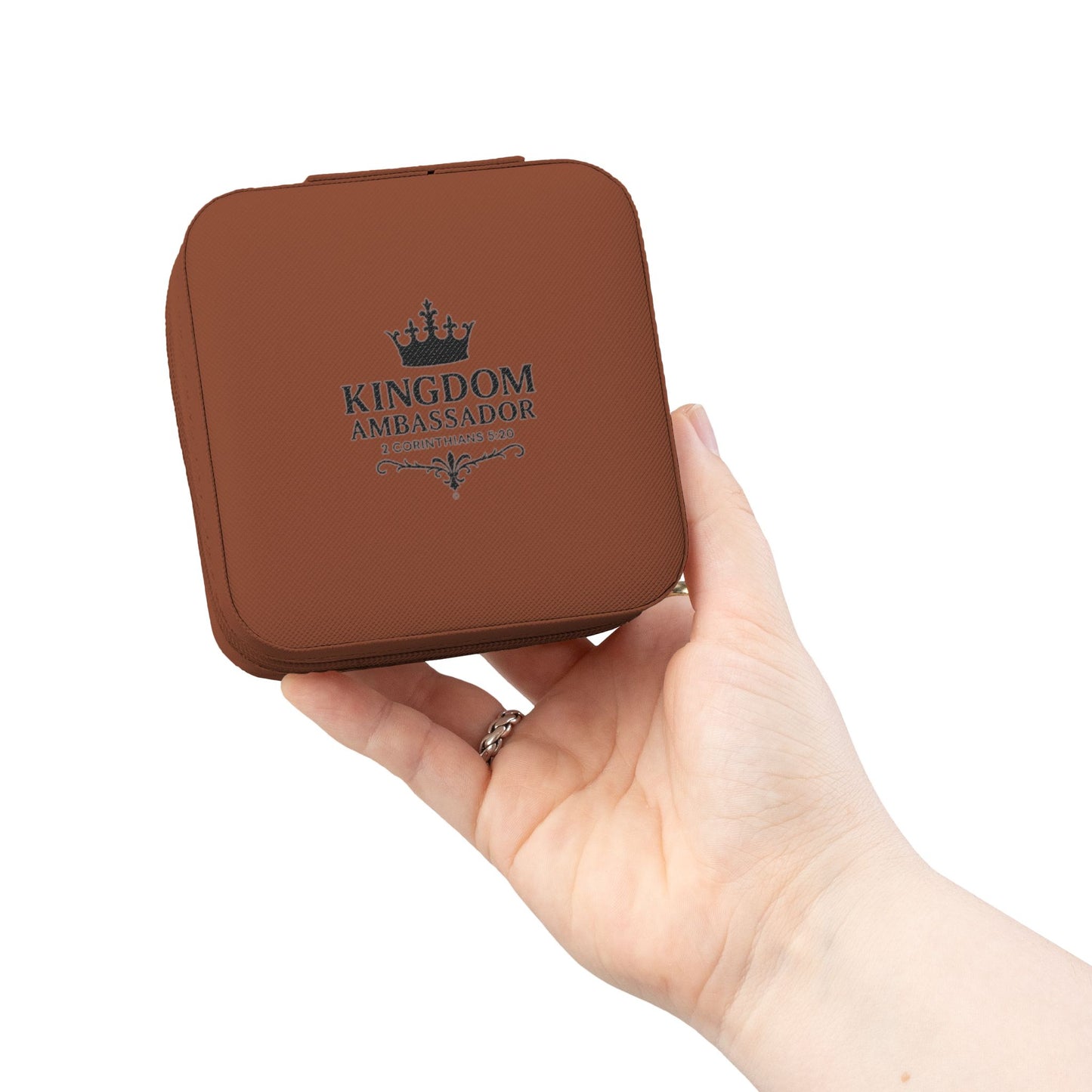 Kingdom Ambassador Elegant Jewelry Travel Case for Minimalist Adventurers, Portable Accessory Organizer, Perfect for Travel, Gifts, Special Occasions