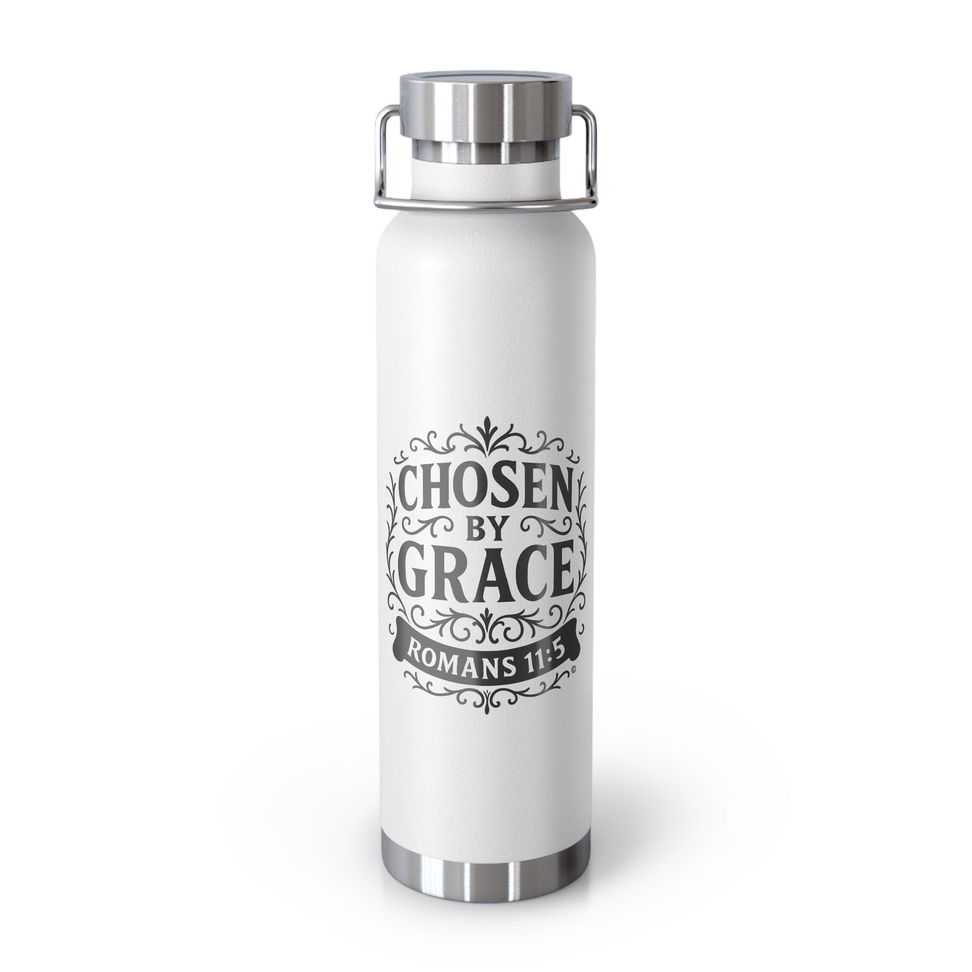 Blessed (Gold Lettering) Insulated Water Bottle, Motivational Gift, Faith-Based Drinkware, Inspirational Travel Mug, Biblical Verse Bottle - Cross Apparel USA