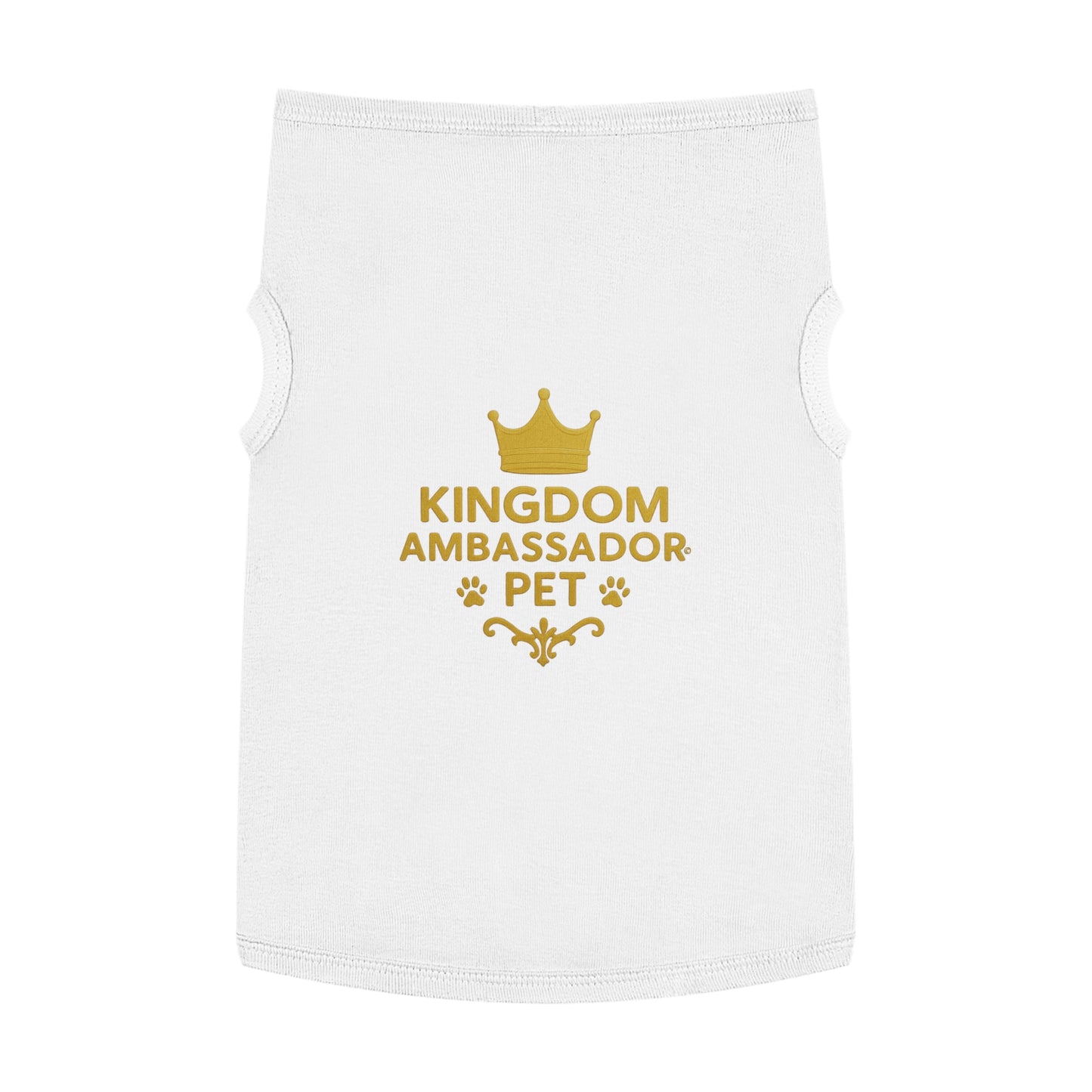 Kingdom Ambassador Pet (Gold Lettering) Tank Top Shirt Apparel Clothing