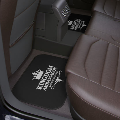 Kingdom Ambassador (White Lettering on Black) Car Floor Mat. 1 piece