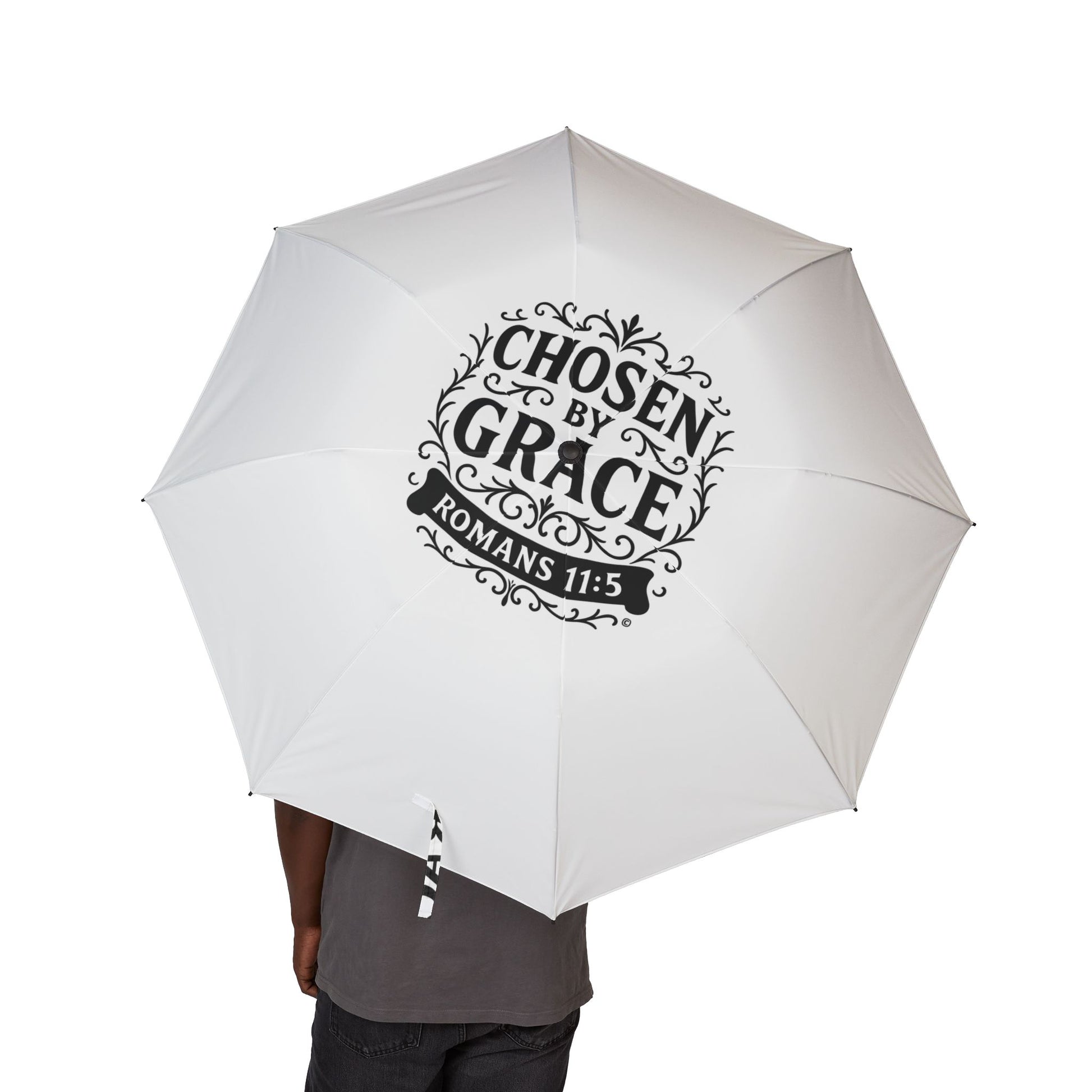 Chosen by Grace Chic Foldable Umbrella: Stylish Rain Protection, Perfect Gift for Friends, Travel Companion, Wedding Favors, Home Essentials - Cross Apparel USA
