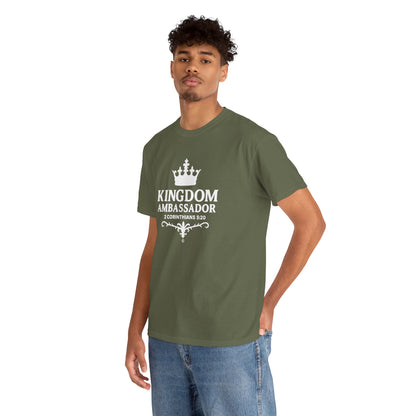Kingdom Ambassador (White Lettering) Apparel Clothing Tee T-shirt Unisex Heavy Cotton Shirt