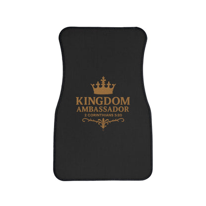 Kingdom Ambassador (Gold Lettering on Black) Car Floor Mat. 1 piece