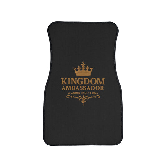 Kingdom Ambassador (Gold Lettering on Black) Car Floor Mat. 1 piece