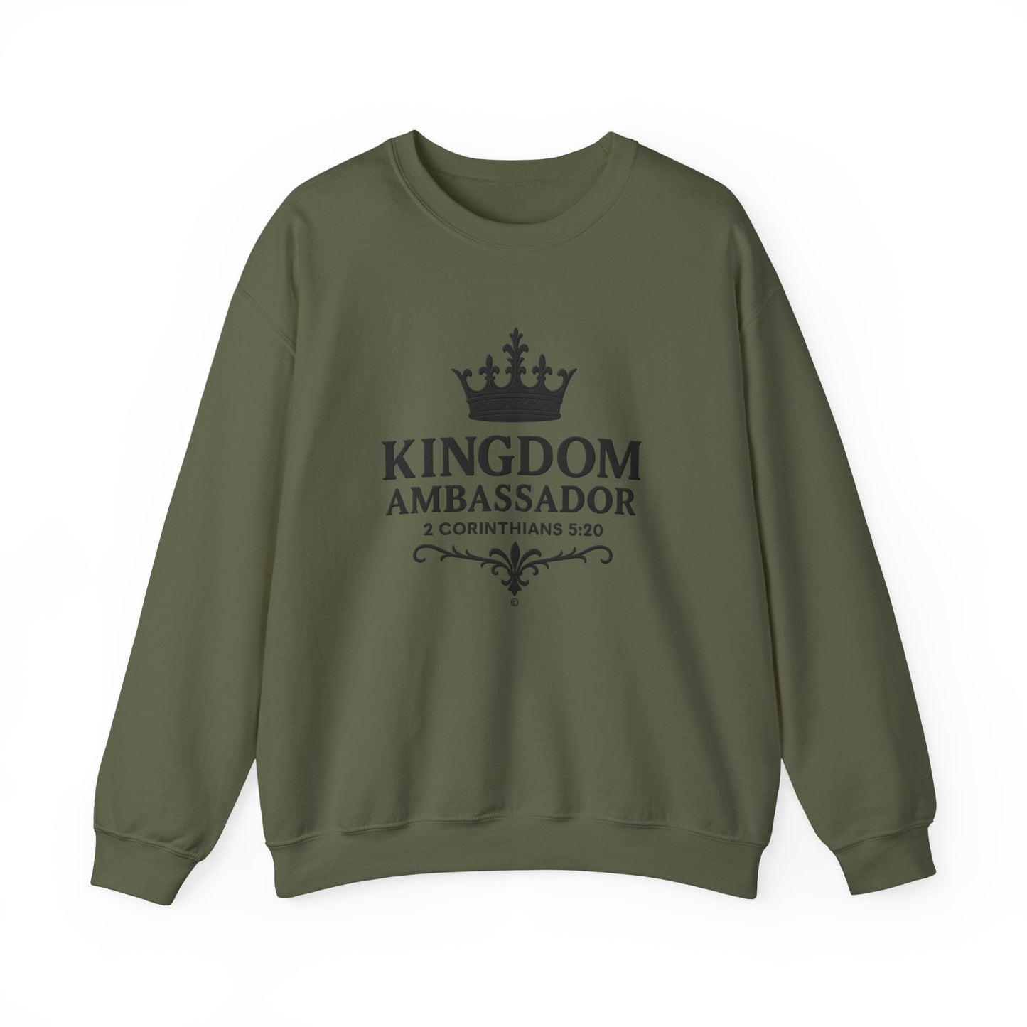 Kingdom Ambassador Sweatshirt (Black Lettering), Unisex Crewneck, Biblical Inspiration, Faith Apparel, Gift for Believers, Church Events