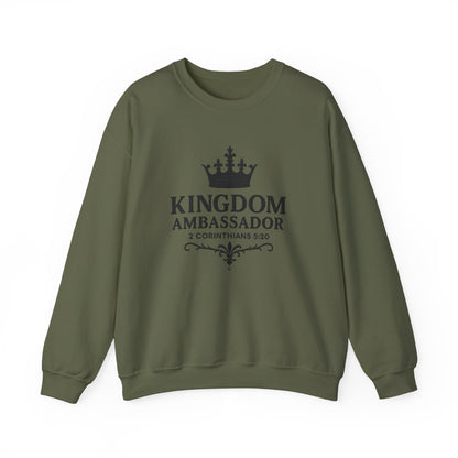 Kingdom Ambassador Sweatshirt (Black Lettering), Unisex Crewneck, Biblical Inspiration, Faith Apparel, Gift for Believers, Church Events